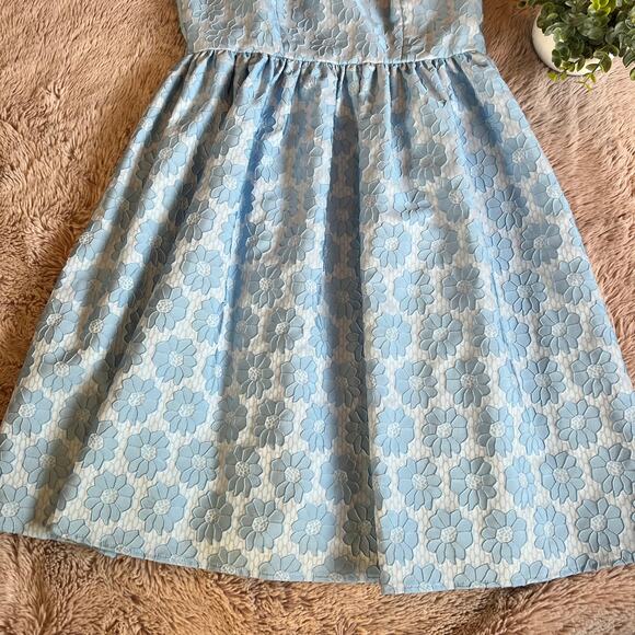 NWOT Wendy Bird Light Icy Blue Floral Formal Party Halter Dress Size: 6 - Picture 9 of 16